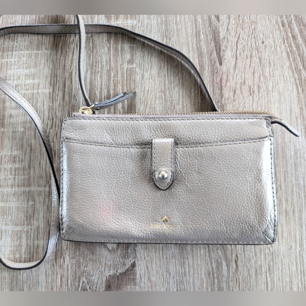 Kate Spade NY Alegra Bag Larchmont Ave Taupe Pebbled Leather